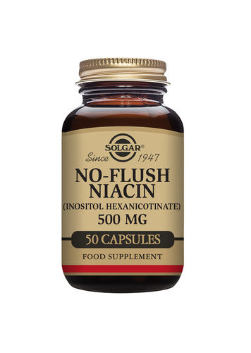 No-Flush Niacin, B3-vitamiini 500mg